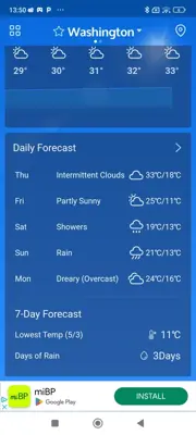 Daily Forecast android App screenshot 1